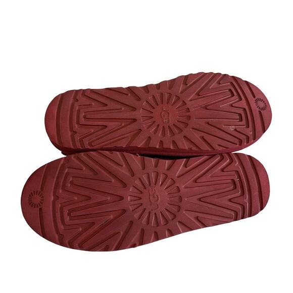 UGG Mens Suede Lace Up Chukka Boots Size 12 Neumel‎ Red Sherling Lined main image 5